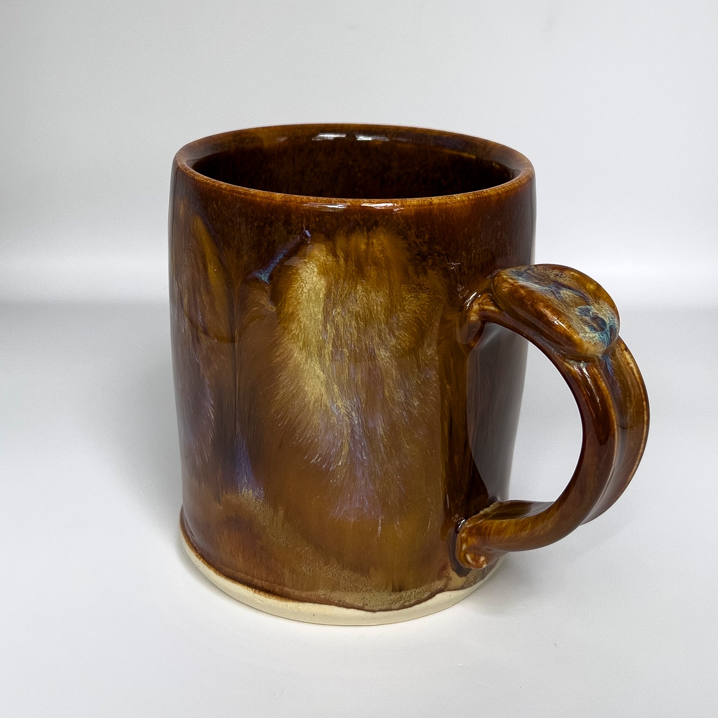 14 ounce straight-sided mug, feathering earthtones #3