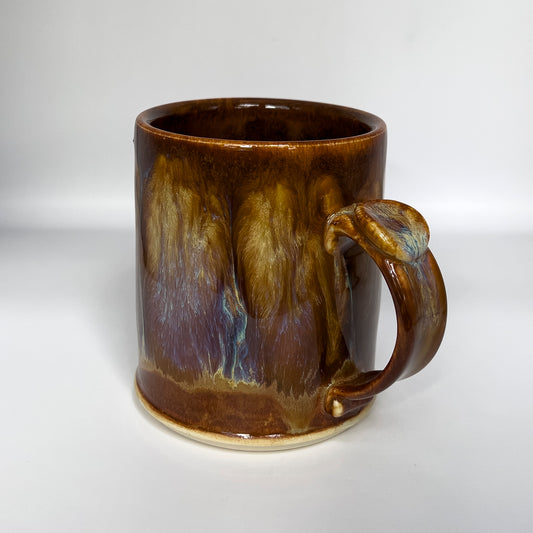 16 ounce straight-sided mug, feathering earthtones #4
