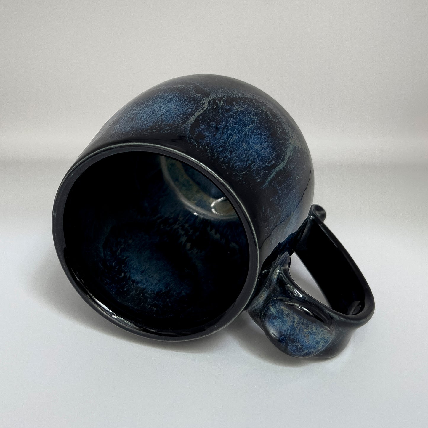 16 ounce rounded mug, deep space running glaze #2