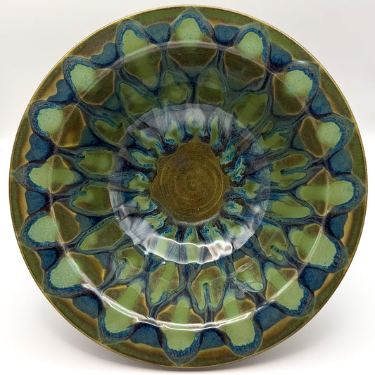 dappled seaweed large flared rim bowl 2023-14